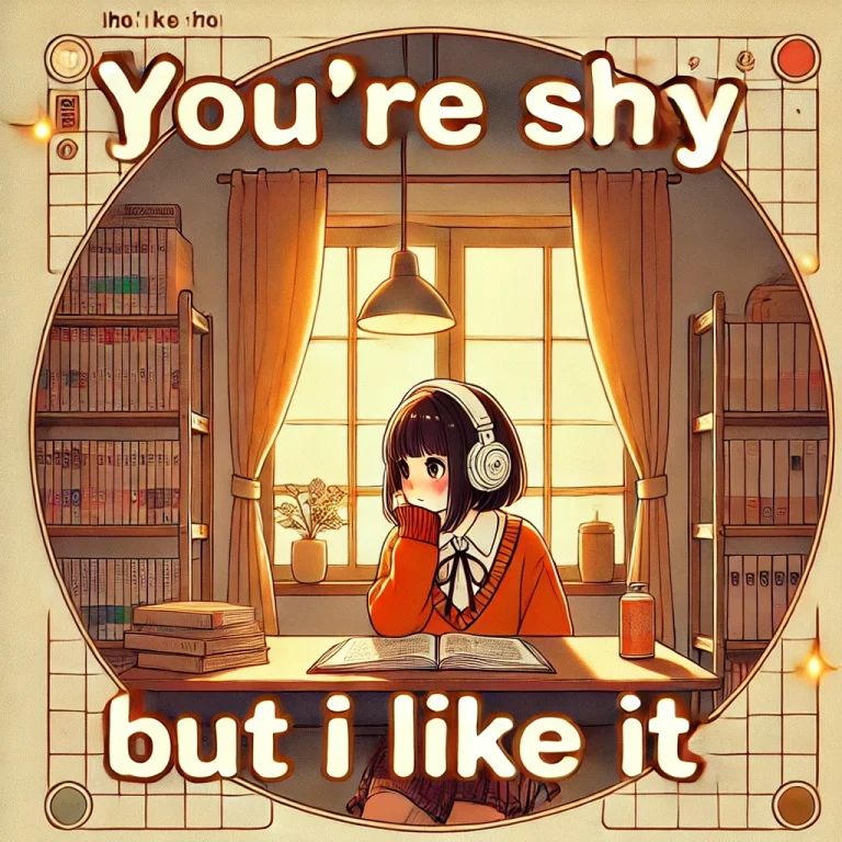You&rsquo;re shy but i like it