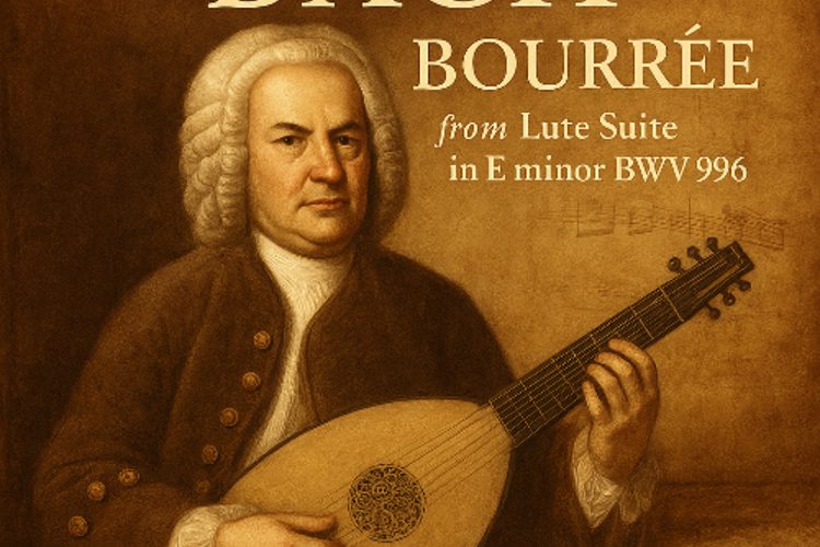 Bach's Bourrée from Lute Suite in E minor BWV996 - piano - Arpeggio Allegro