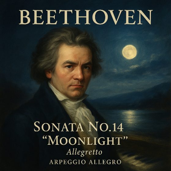 Beethoven Sonata No. 14 C# minor (Moonlight) Allegretto - Arpeggio Allegro